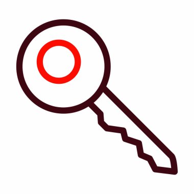 Kişisel ve Ticari Kullanım İçin Anahtar Vektör Kalın Çizgisi İki Renk Simgesi