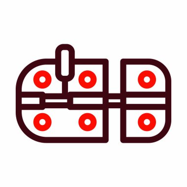 Kişisel ve ticari kullanım için Latch Vektör Kalın Çizgisi İki Renk Simgesi