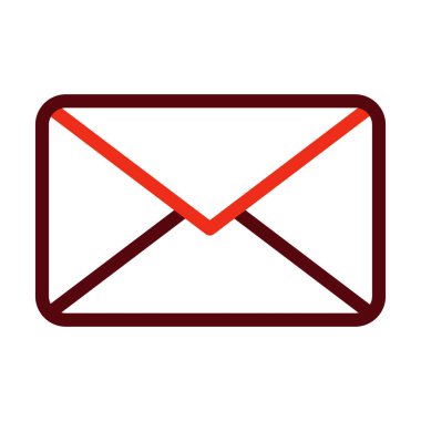 Kişisel ve Ticari Kullanım İçin İleti Vektörü Kalın Çizgisi İki Renk Simgesi