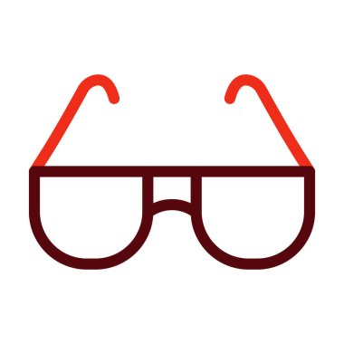 Kişisel ve ticari kullanım için Güneş Gözlüğü Vektör Kalın Çizgisi İki Renk Simgesi