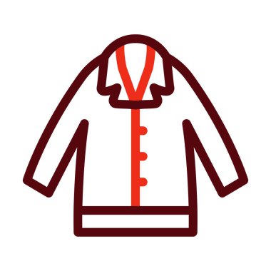 Kişisel ve ticari kullanım için kat vektörü kalınlığı çizgisi iki renk simgesi