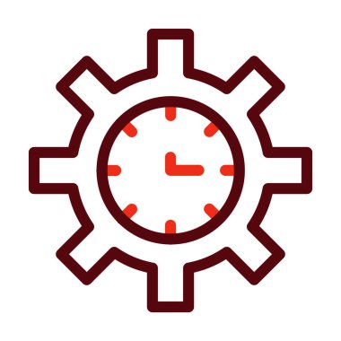 Kişisel ve Ticari Kullanım İçin Zaman İyimser Vektör Kalın Çizgi İki Renk Simgeleri