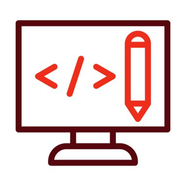 Kişisel ve ticari kullanım için Web Sitesi Tasarım Kalın Çizgi İki Renk Simgeleri