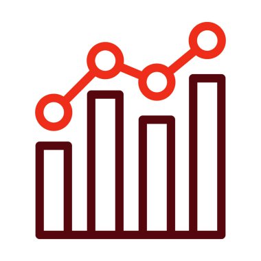 Analitik Vektör Kalın Çizgisi Kişisel ve Ticari Kullanım İçin İki Renk Simgesi