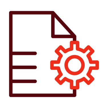 İçerik Yönetimi Kalın Çizgi İki Renk Simgesi Kişisel ve Ticari Kullanım İçin