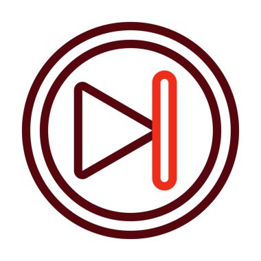 Kişisel ve ticari kullanım için Vektör Kalın Çizgisi İki Renk Simgesini Atla