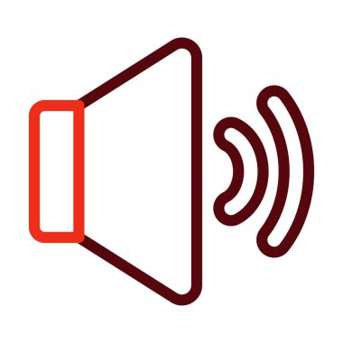 Sözcü Vektörü Kalın Satırı Kişisel ve Ticari Kullanım İçin İki Renk Simgesi