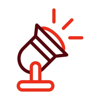 Spotlight Vektör Kalın Çizgisi Kişisel ve Ticari Kullanım İçin İki Renk Simgesi