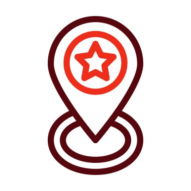 Kişisel ve Ticari Kullanım İçin Yer Tutucu Kalın Çizgi İki Renk Simgeleri