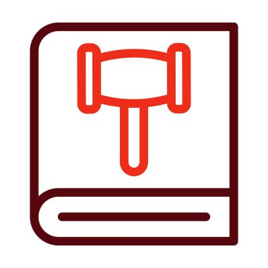 Kişisel ve ticari kullanım için Yasa Defteri Vektör Kalın Çizgisi İki Renk Simgesi