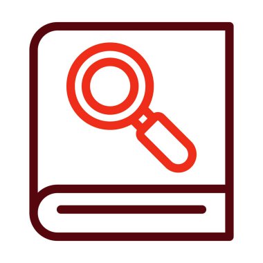 Kişisel ve ticari kullanım için Kitap Vektör Kalın Çizgisi İki Renk Simgesi Ara