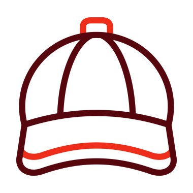 Kişisel ve ticari kullanım için Cap Vektör Kalın Çizgisi İki Renk Simgesi