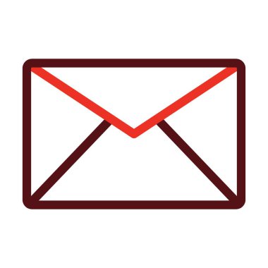 Kişisel ve ticari kullanım için E- posta Vektör Kalın Satırı İki Renk Simgesi