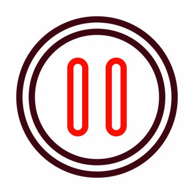 Kişisel ve ticari kullanım için Vektör Kalın Çizgisi İki Renk Simgesini Durdur