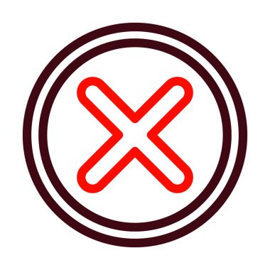 Kişisel ve ticari kullanım için Vektör Kalın Çizgisi İki Renk Simgelerini Kapat