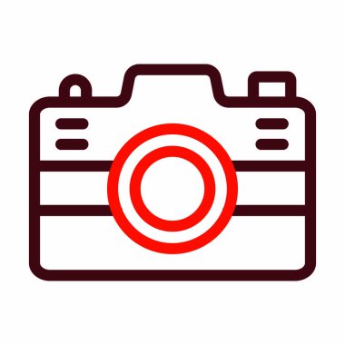 Kişisel ve ticari kullanım için Kamera Vektörü Kalın Çizgisi İki Renk Simgesi