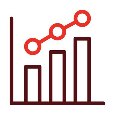 Kişisel ve ticari kullanım için Diyagram Vektör Kalın Çizgisi İki Renk Simgesi