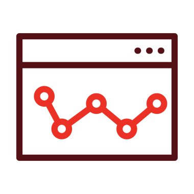 Veri Analizi Vektör Kalın Çizgisi Kişisel ve Ticari Kullanım İçin İki Renk Simgesi