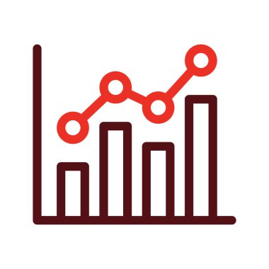 Kişisel ve ticari kullanım için Çizelge Çizelgesi Kalın Çizgisi İki Renk Simgesi