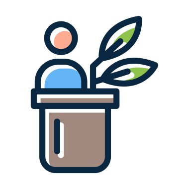 Kişisel Büyüme Kişisel ve Ticari Kullanım İçin Koyu Renkler Simgesi Dolduruldu