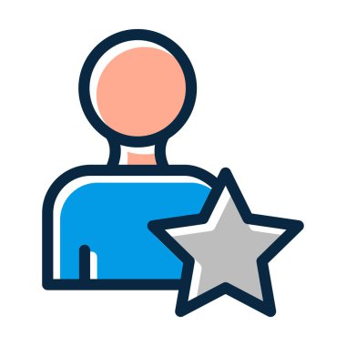 Ayın Çalışanı Kişisel ve Ticari Kullanım İçin Koyu Renkler Simgesi Dolduruldu