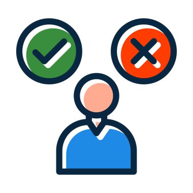 Kişisel ve ticari kullanım için Koyu Renk Simgelerini Doldurulmuş Vektör Kalın Çizgisi Yaptırma Kararı