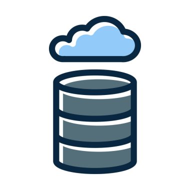 Kişisel ve Ticari Kullanım İçin Koyu Renk Simgelerini Doldurulmuş Veri Toplama Kalın Çizgisi