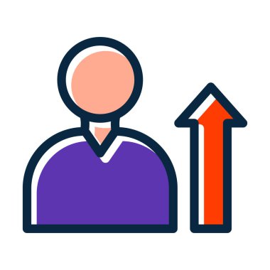 Kişisel ve ticari kullanım için Koyu Renk Simgeleri Doldurulmuş Kariyer Tanıtım Vektörü Kalın Çizgisi