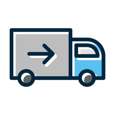 Kişisel ve Ticari Kullanım İçin Koyu Renk Simgeleri Doldurulmuş Taşıyıcı Kalın Çizgisi