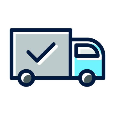 Kişisel ve Ticari Kullanım İçin Koyu Renk Simgeleri Doldurulmuş Taşıma Kalın Çizgisi