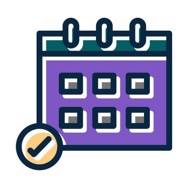 Kişisel ve Ticari Kullanım İçin Koyu Renk Simgelerini Doldurulmuş Doğru Vektör Kalın Çizgisi