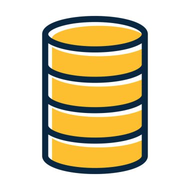 Kişisel ve ticari kullanım için Koyu Renk Simgeleri Doldurulmuş Sikke Vektör Kalın Çizgisi