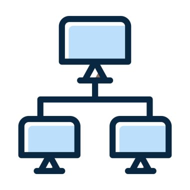 Kişisel ve Ticari Kullanım İçin Koyu Renk Simgelerini Doldurulmuş Paylaşımcı Vektör Kalın Çizgisine Ekle