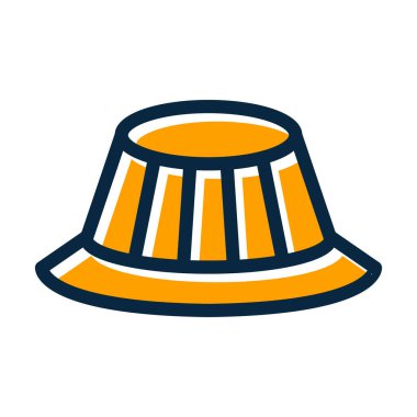 Kişisel ve ticari kullanım için Koyu Renk Simgeleri Doldurulmuş Şapka Vektörü Kalın Çizgisi