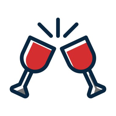 Kişisel ve Ticari Kullanım İçin Koyu Renk Simgelerini Doldurulmuş Kalın Çizgiye Alkış