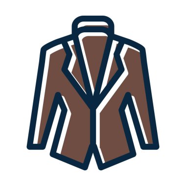 Damat Elbisesi Kalın Çizgisi Kişisel ve Ticari Kullanım İçin Koyu Renk Simgeleri Dolduruldu