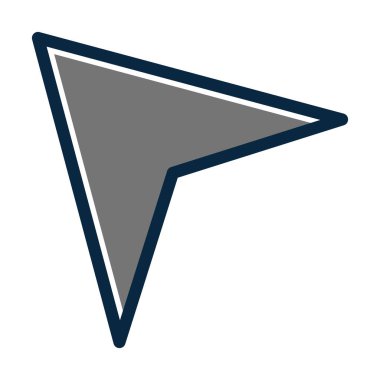 Fare İmleci Kalın Çizgisi Koyu Renk Simgeleri Kişisel ve Ticari Kullanım İçin Dolduruldu