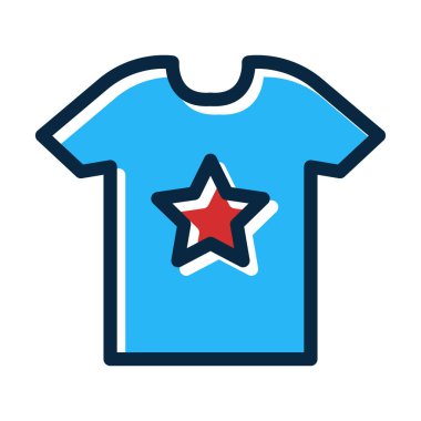 Gömlek Tasarımı Kalın Çizgisi Koyu Renk Simgeleri Kişisel ve Ticari Kullanım İçin