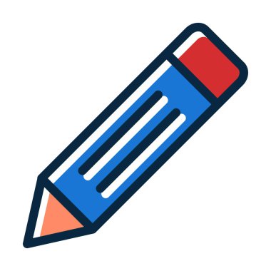 Kişisel ve ticari kullanım için Koyu Renk Simgeleri Doldurulmuş Kalem Vektörü Kalın Çizgisi