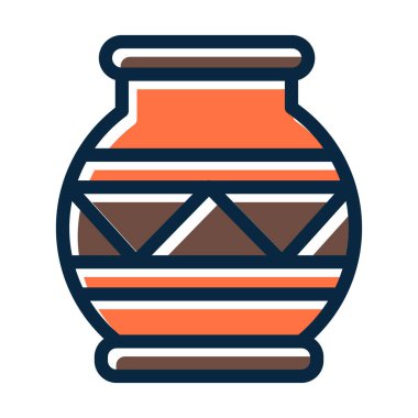 Ot Vektörü Kalın Çizgisi Kişisel ve Ticari Kullanım İçin Koyu Renk Simgeleri Dolduruldu