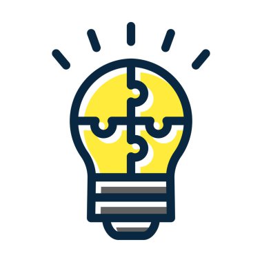 Strateji Vektörü Kalın Çizgisi Kişisel ve Ticari Kullanım İçin Koyu Renk Simgeleri Dolduruldu