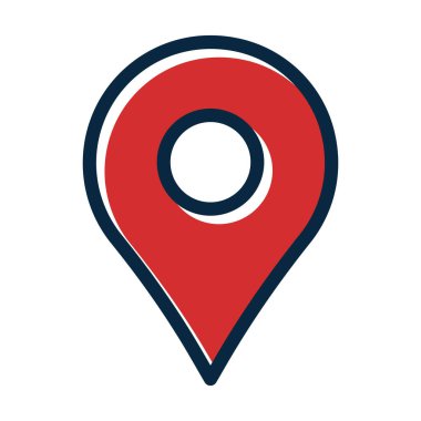 Kişisel ve ticari kullanım için Koyu Renk Simgeleri Doldurulmuş Konum Vektör Kalın Çizgisi