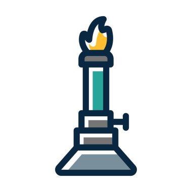 Kişisel ve ticari kullanım için Koyu Renk Simgeleri Doldurulmuş Yakıcı Vektör Kalın Çizgisi