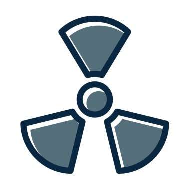 Nükleer Vektör Kalın Çizgisi Kişisel ve Ticari Kullanım İçin Koyu Renk Simgeleri Dolduruldu