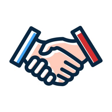 Anlaşmanın Kalın Çizgisi Kişisel ve Ticari Kullanım İçin Koyu Renk Simgeleri Dolduruldu