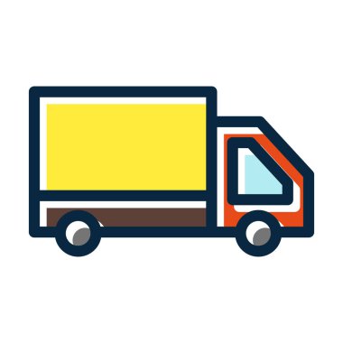 Kişisel ve ticari kullanım için Koyu Renk Simgeleri Doldurulmuş Karavan Kalın Çizgisi