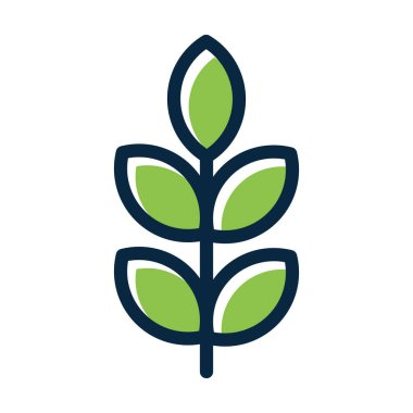 Koyu Renk Simgeleri Kişisel ve Ticari Kullanım İçin Buğday Vektörü Kalın Çizgisi Dolduruldu