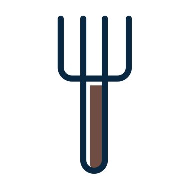 Kişisel ve ticari kullanım için Koyu Renk Simgeleri Doldurulmuş Pitchfork Vektör Kalın Çizgisi