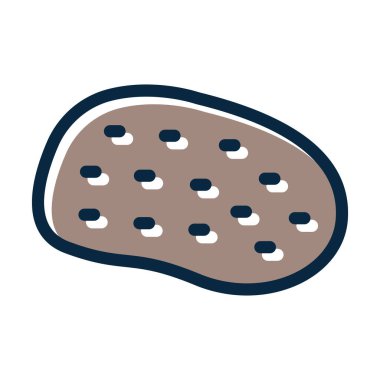 Patates Vektörü Kalın Çizgisi Kişisel ve Ticari Kullanım İçin Koyu Renk Simgeleri