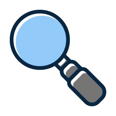 Kişisel ve Ticari Kullanım İçin Koyu Renk Simgelerini Doldurulmuş Arama Vektörü Kalın Çizgisi